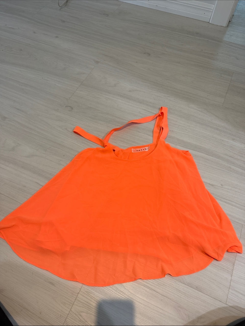 Rehab Neon Orange Halter Tank Top